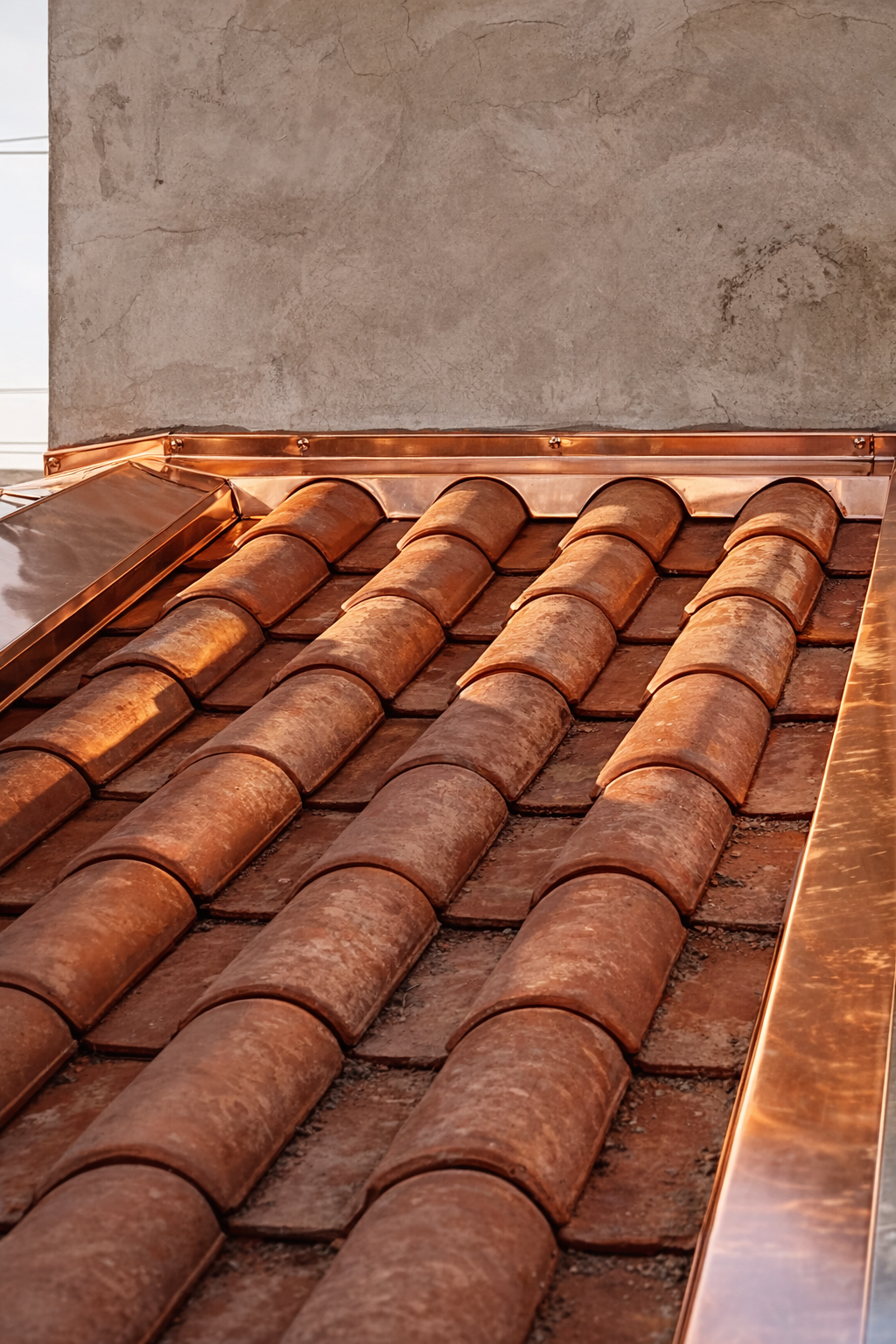 Instalação rufos telhado colonial